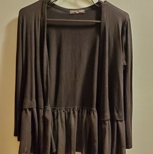 Kim & Cami Black Peplum Blouse